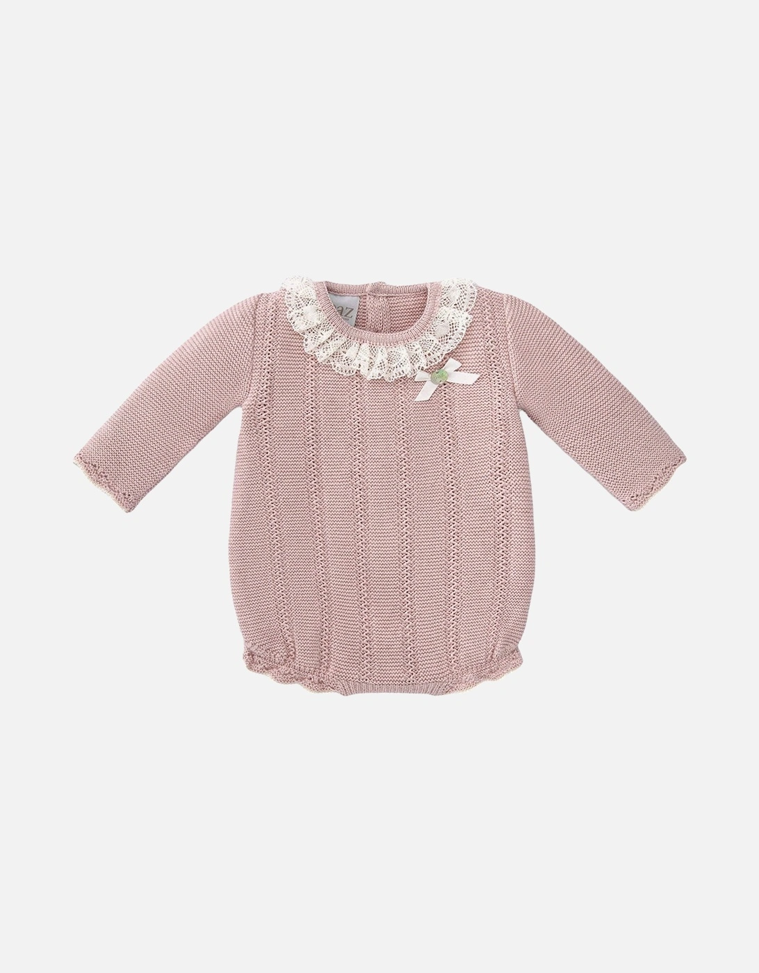 Paz Rodriguez Baby girl Knitted Romper Pink, 3 of 2