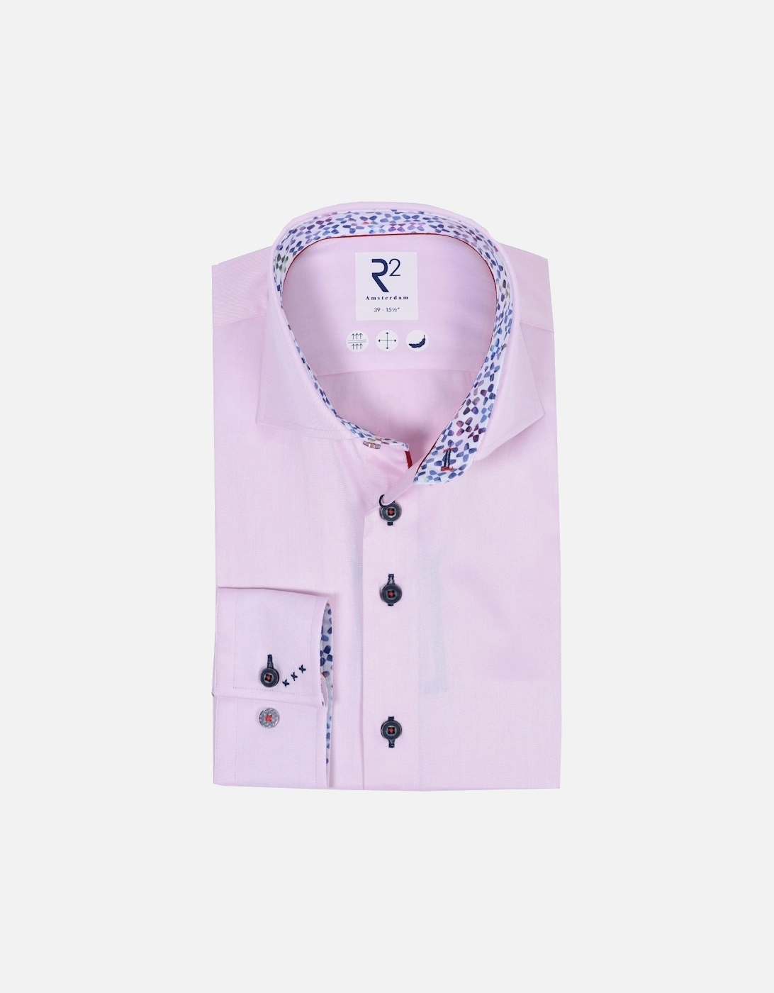 Cut Away Collar Long Sleeved Shirt Pink, 6 of 5
