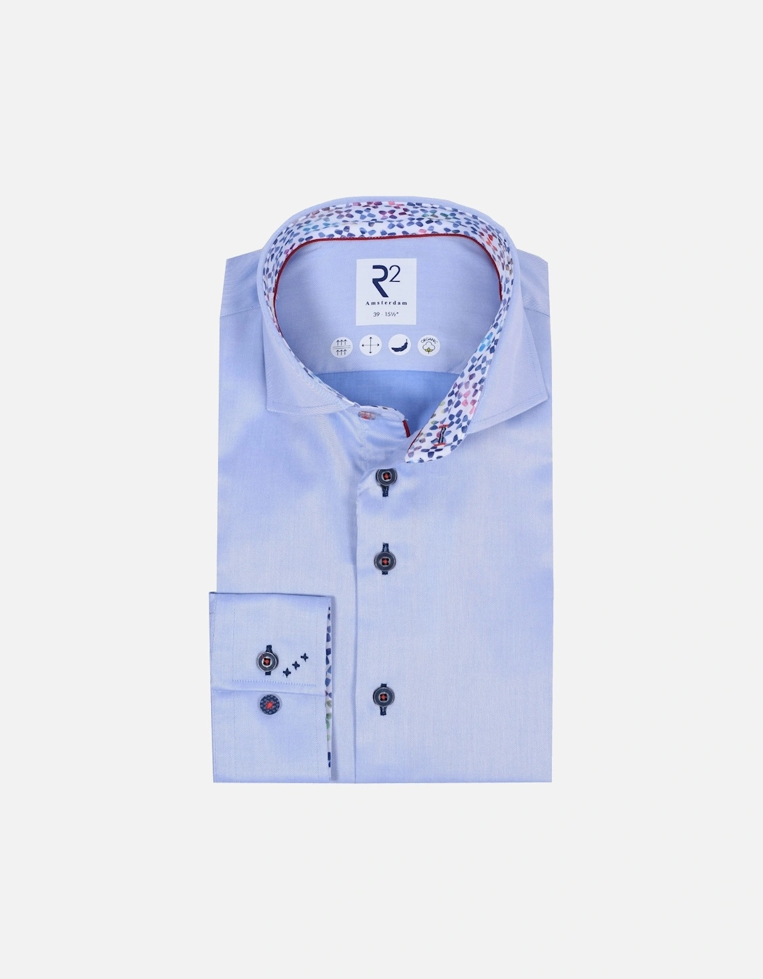 Cut Away Collar Long Sleeved Shirt Light Blue, 5 of 4