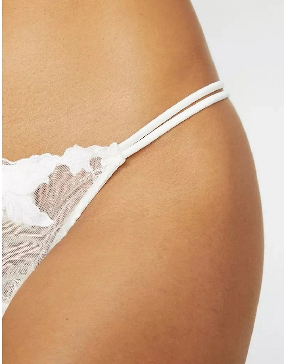 Womens/Ladies Lily Embroidered Bridal Thong
