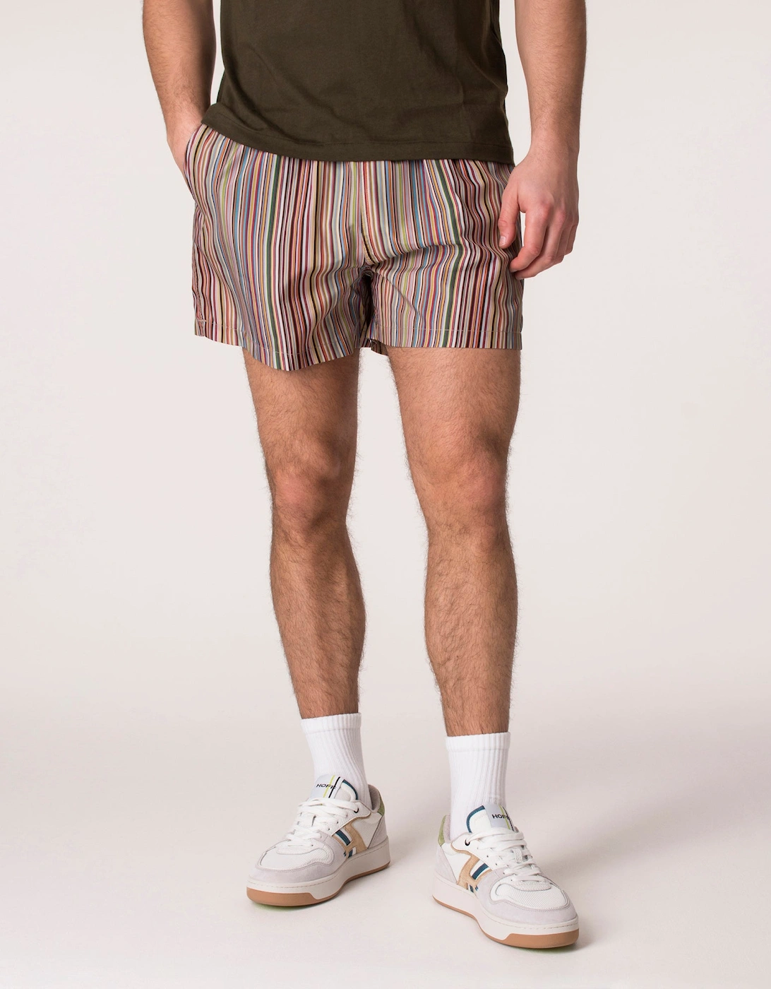 Regular Fit Signature Stripe Print Swim Shorts, 5 of 4