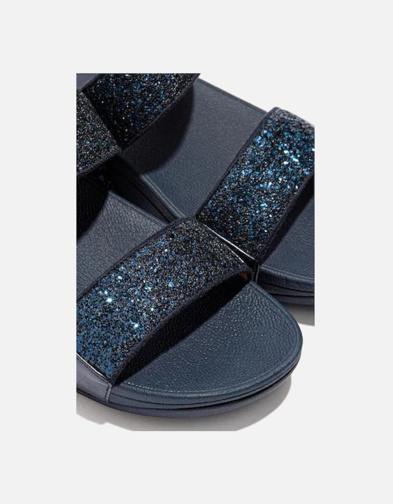 Lulu Glitter Slides in Midnight Navy