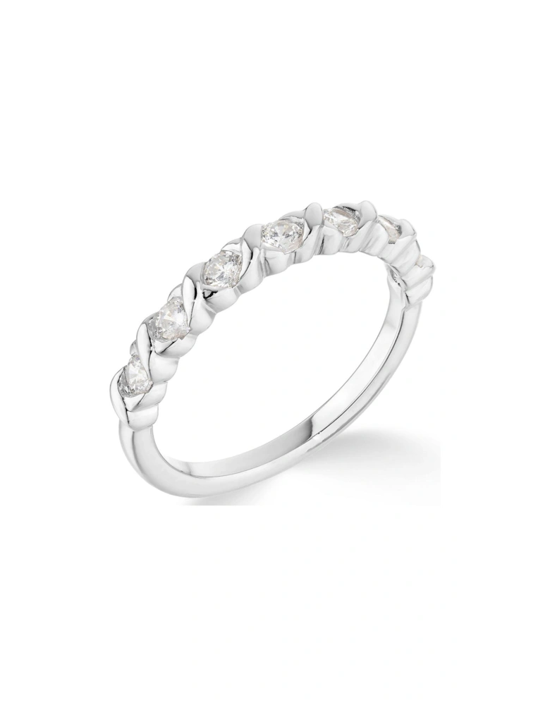 9ct White Gold 0.33ct 8 Stone Diamond Eternity Ring