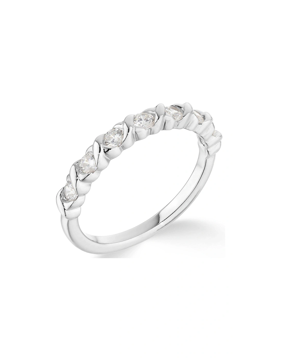 9ct White Gold 0.33ct 8 Stone Diamond Eternity Ring, 3 of 2