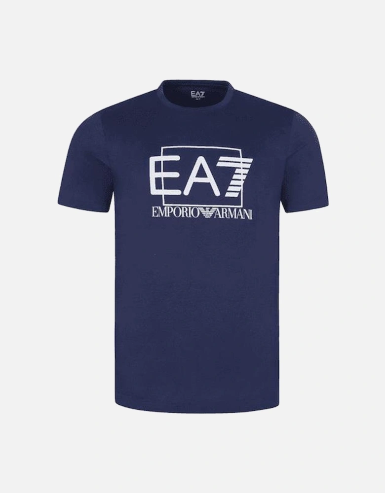 Cotton Logo Navy Blue T-Shirt