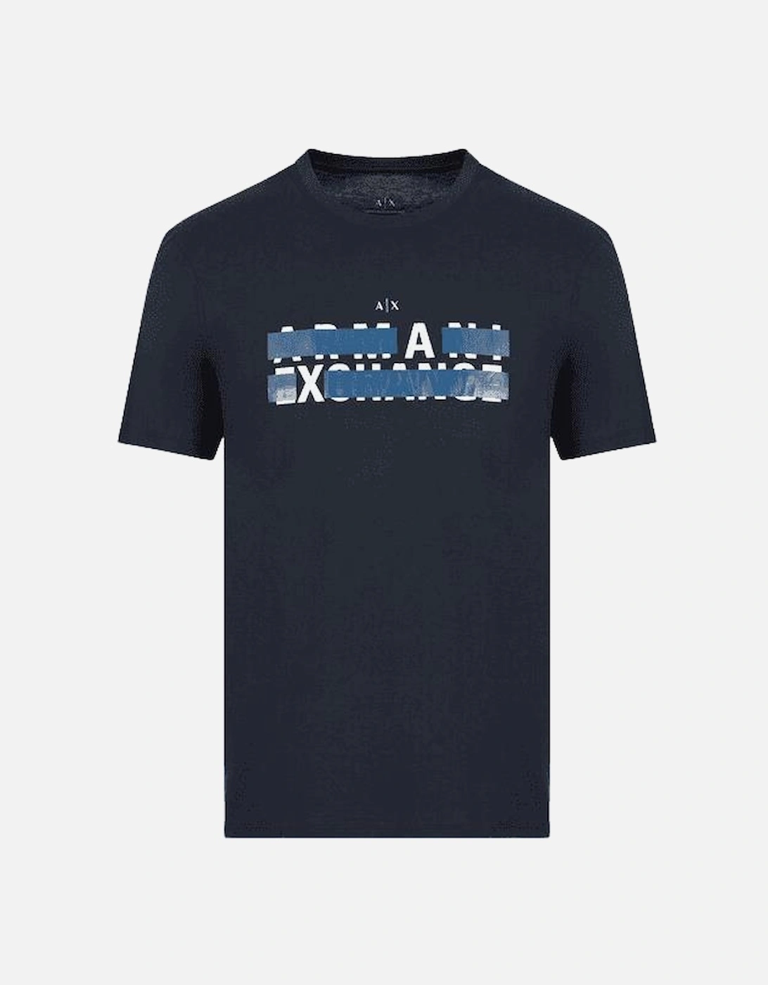 Cotton Tape Over AX Logo Navy T-Shirt, 4 of 3