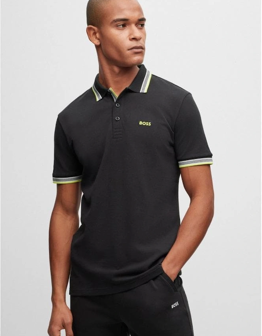 BOSS Green Paddy Mens Collar Stripe Polo S/S 23, 5 of 4