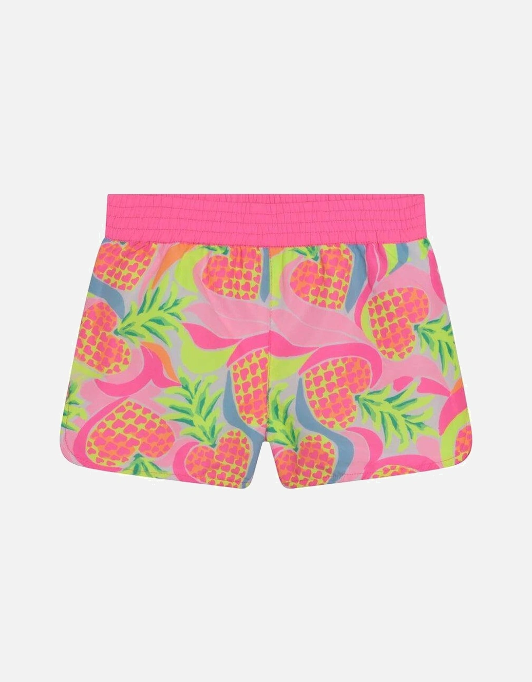 Girls Pink Pineapple Shorts, 4 of 3