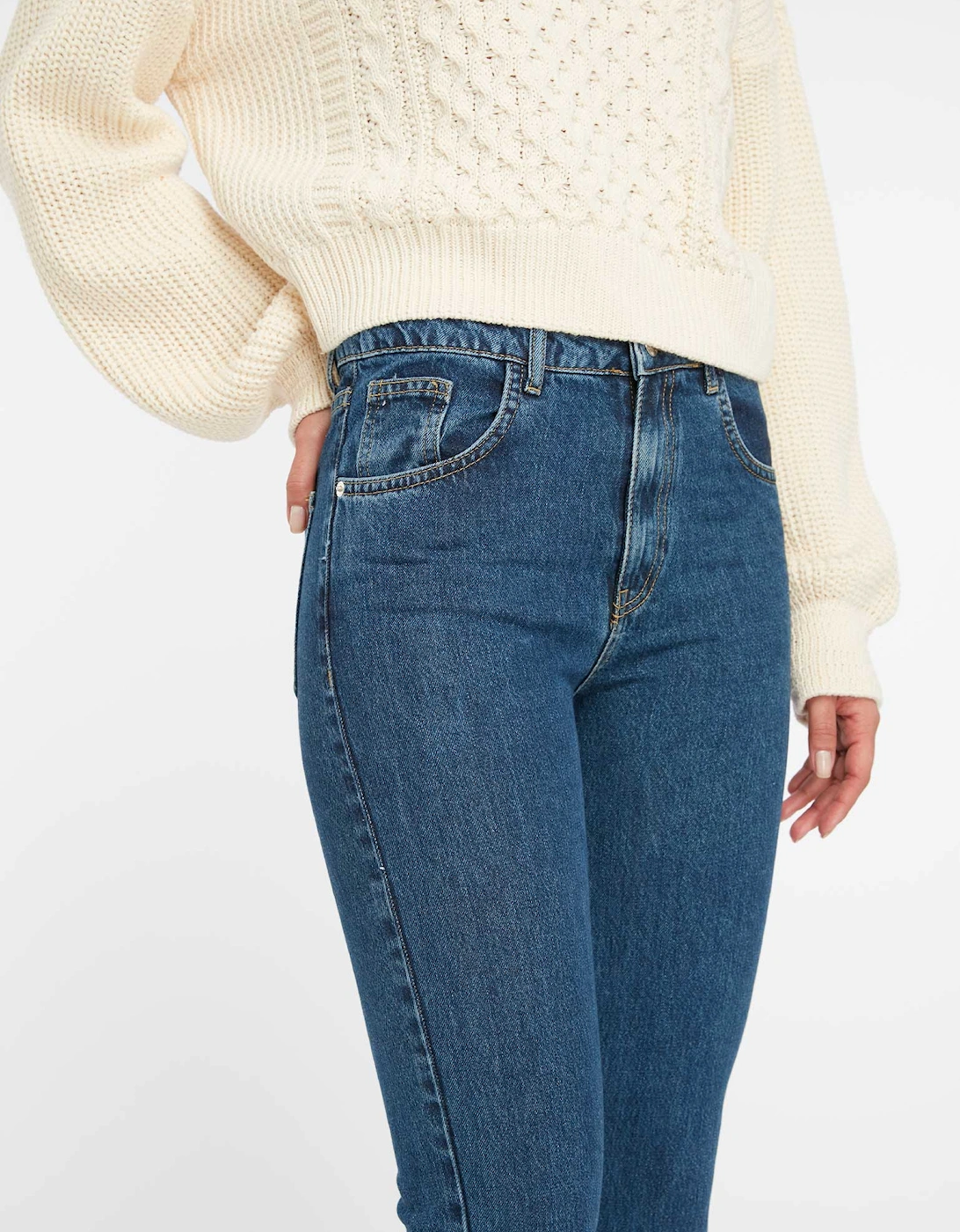 Marta High Rise Straight Jeans in Indigo