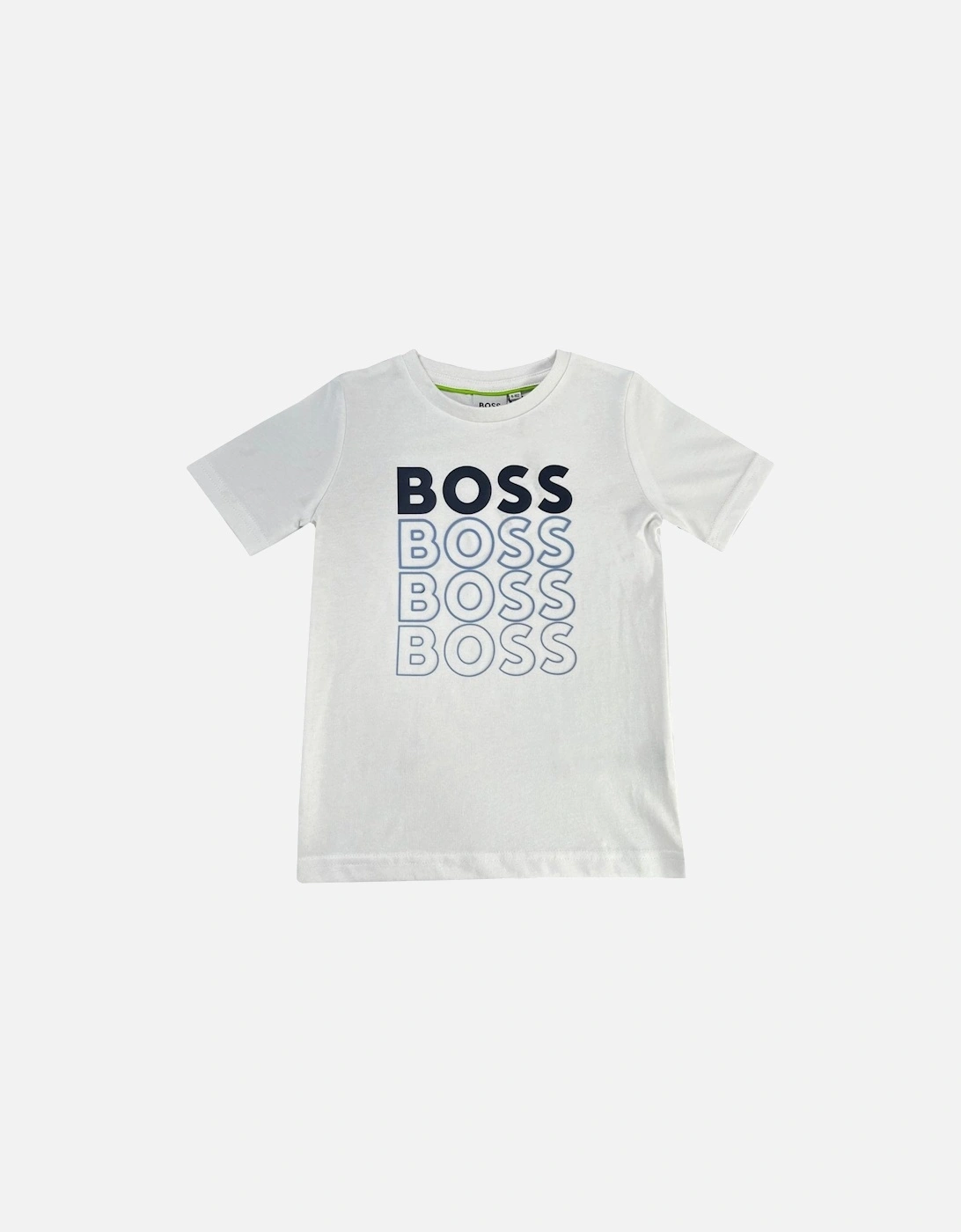 Boy's White Logo T-shirt., 3 of 2