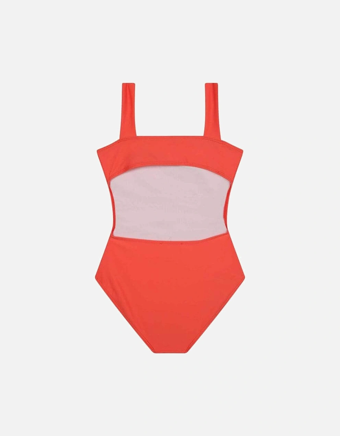 Girls Logo Print Cut Out Swimsuit