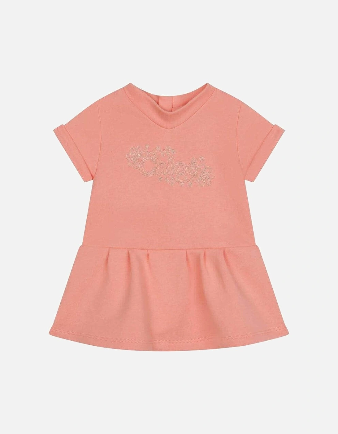 Baby Girls Peach Dress, 3 of 2