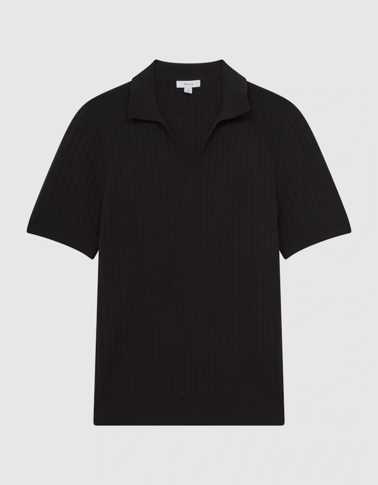 Slim Fit Open Collar Polo Shirt