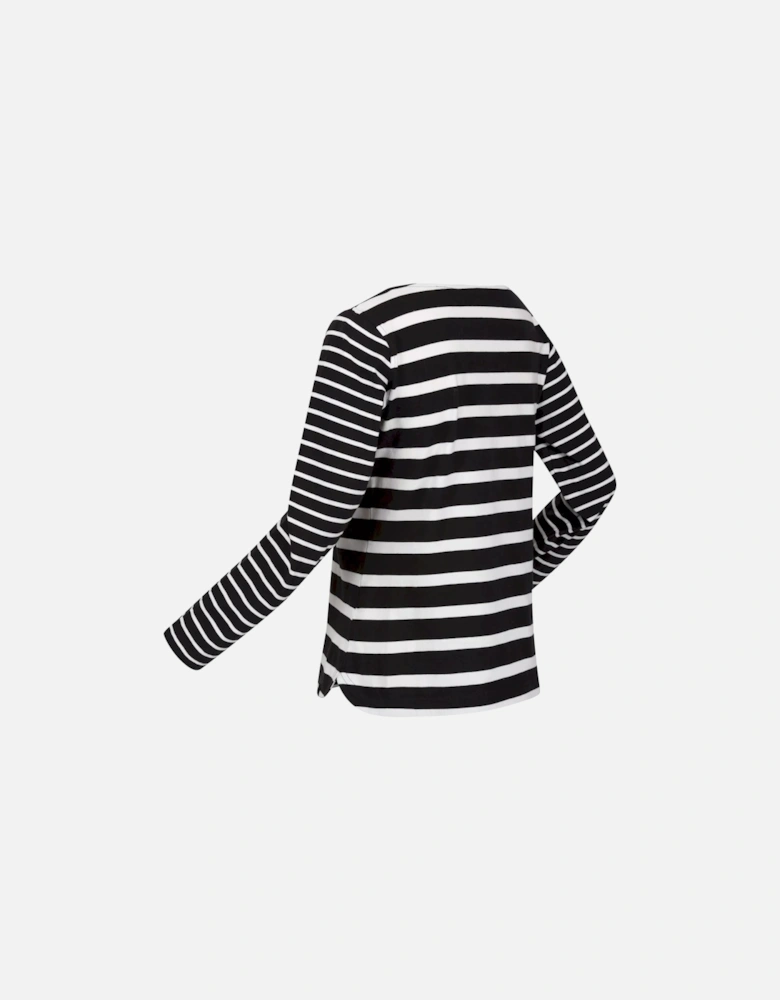 Womens/Ladies Farida Striped Long-Sleeved T-Shirt