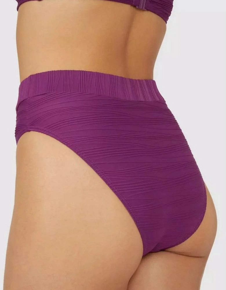 Womens/Ladies Textured Mid Rise Bikini Bottoms