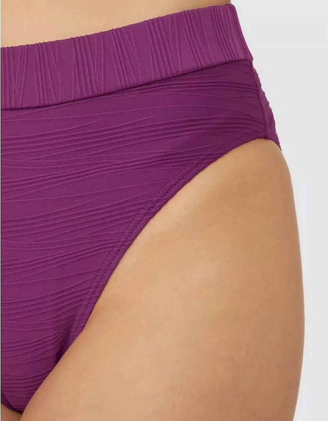 Womens/Ladies Textured Mid Rise Bikini Bottoms