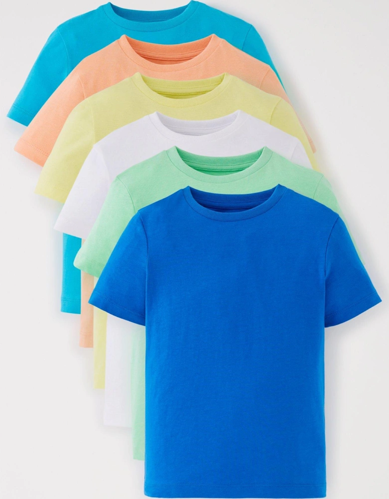 Boys 6 Pack Core Bright Short Sleeve T-shirts - Multi