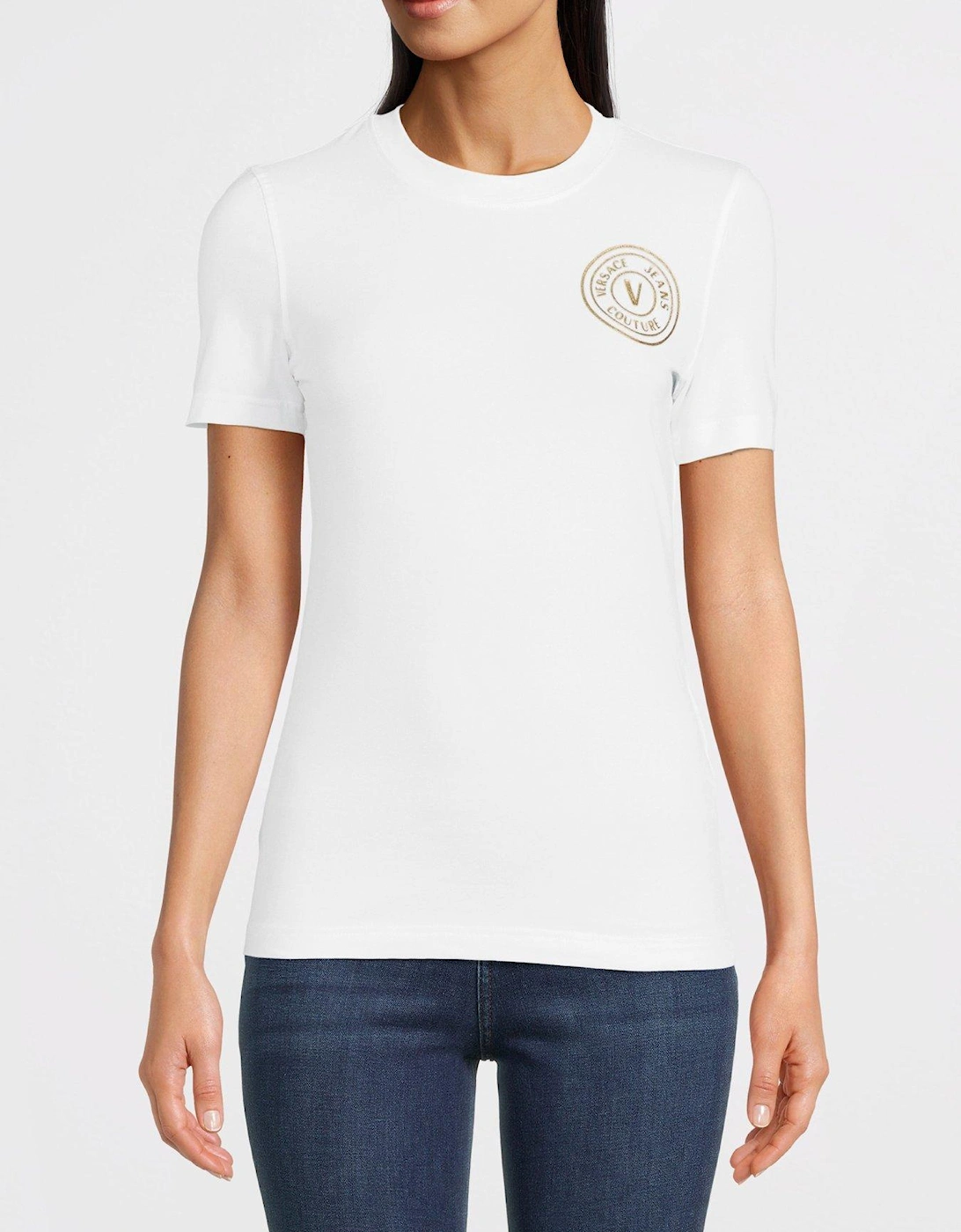 Jeans Couture Foil Logo T-Shirt - White, 3 of 2