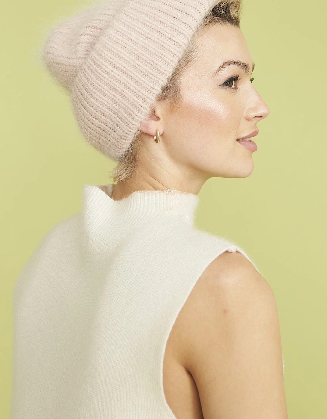 Cashmere Blend Gigi Beanie Hat, 3 of 2