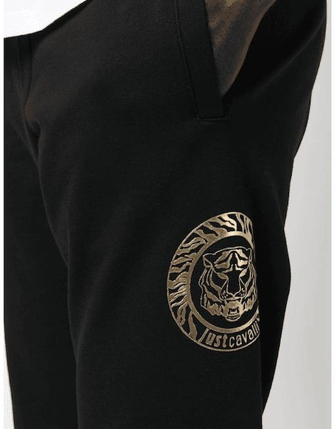 Cotton Tiger Logo Black/Gold Pullover Hooded Tracksuit