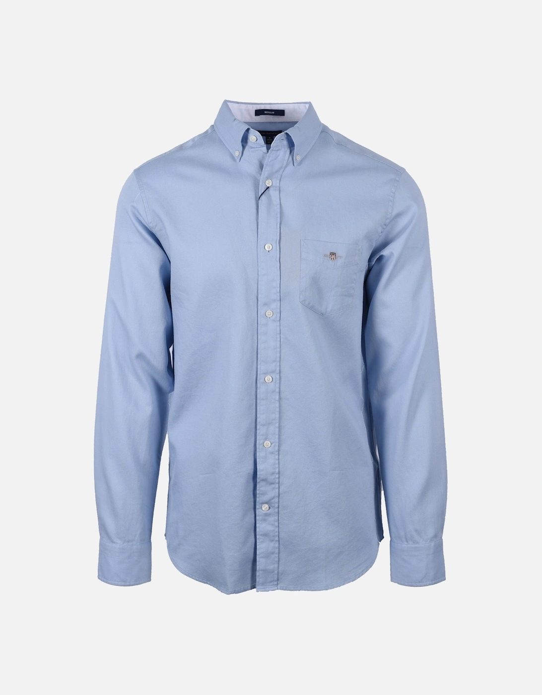 Honeycomb Texture Weave Long Sleeved Shirt Muted Blue, 5 of 4
