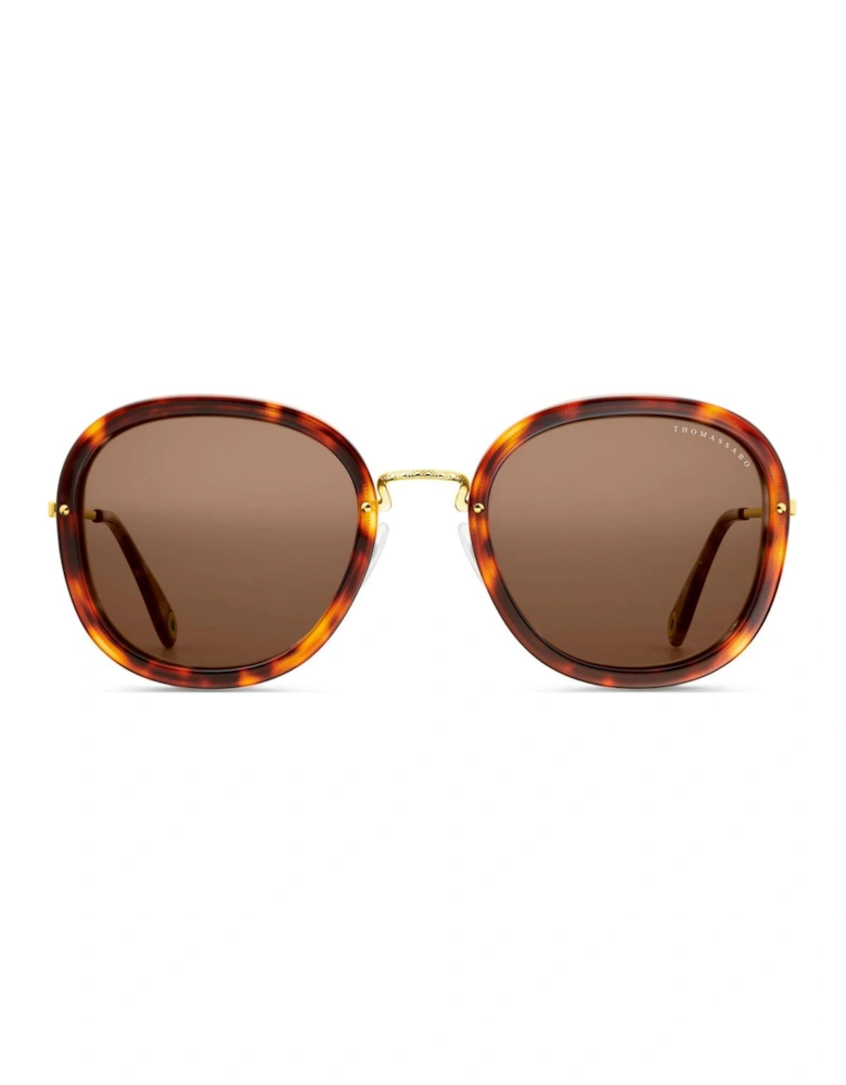 Mia Brown Oversized Sunglasses