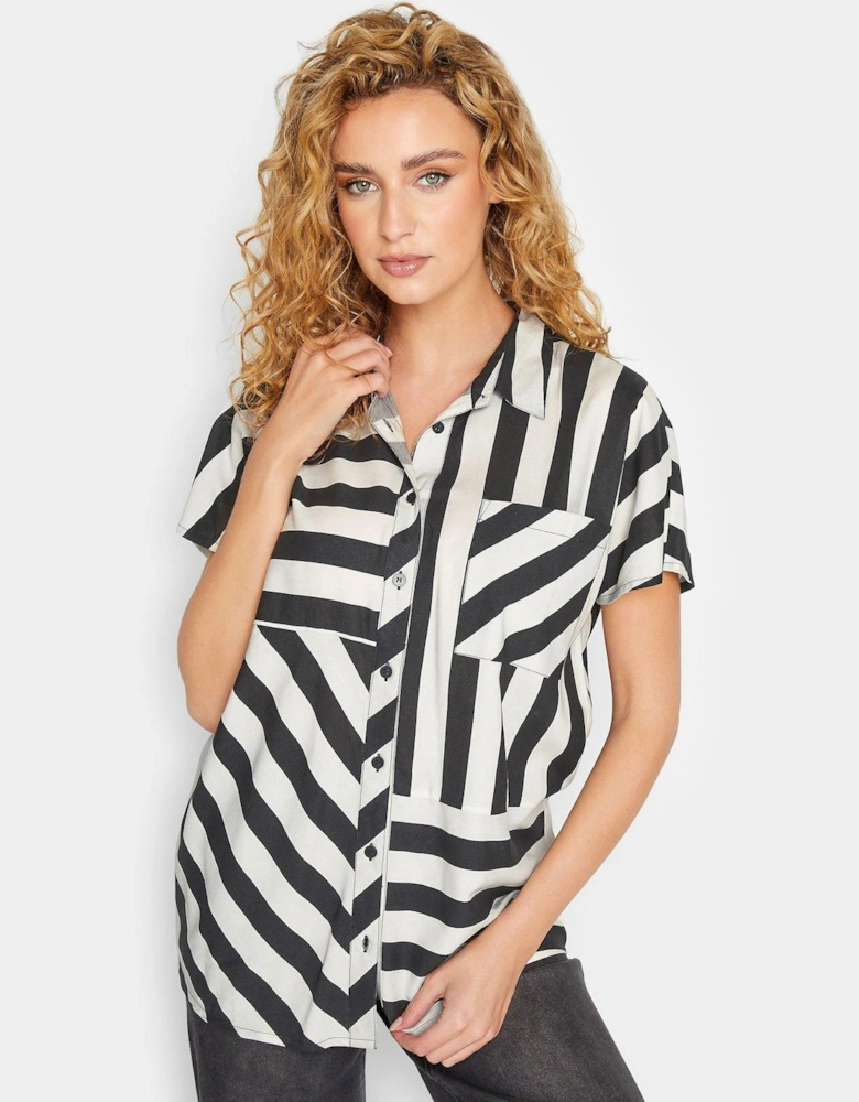 Cut About Stripe Shirt - Black