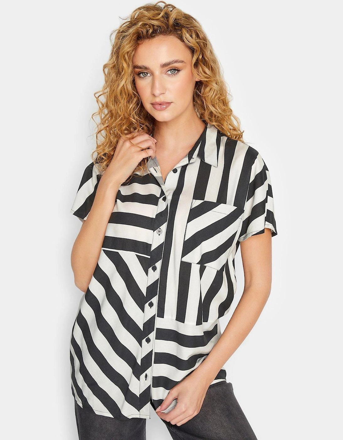 Cut About Stripe Shirt - Black, 2 of 1