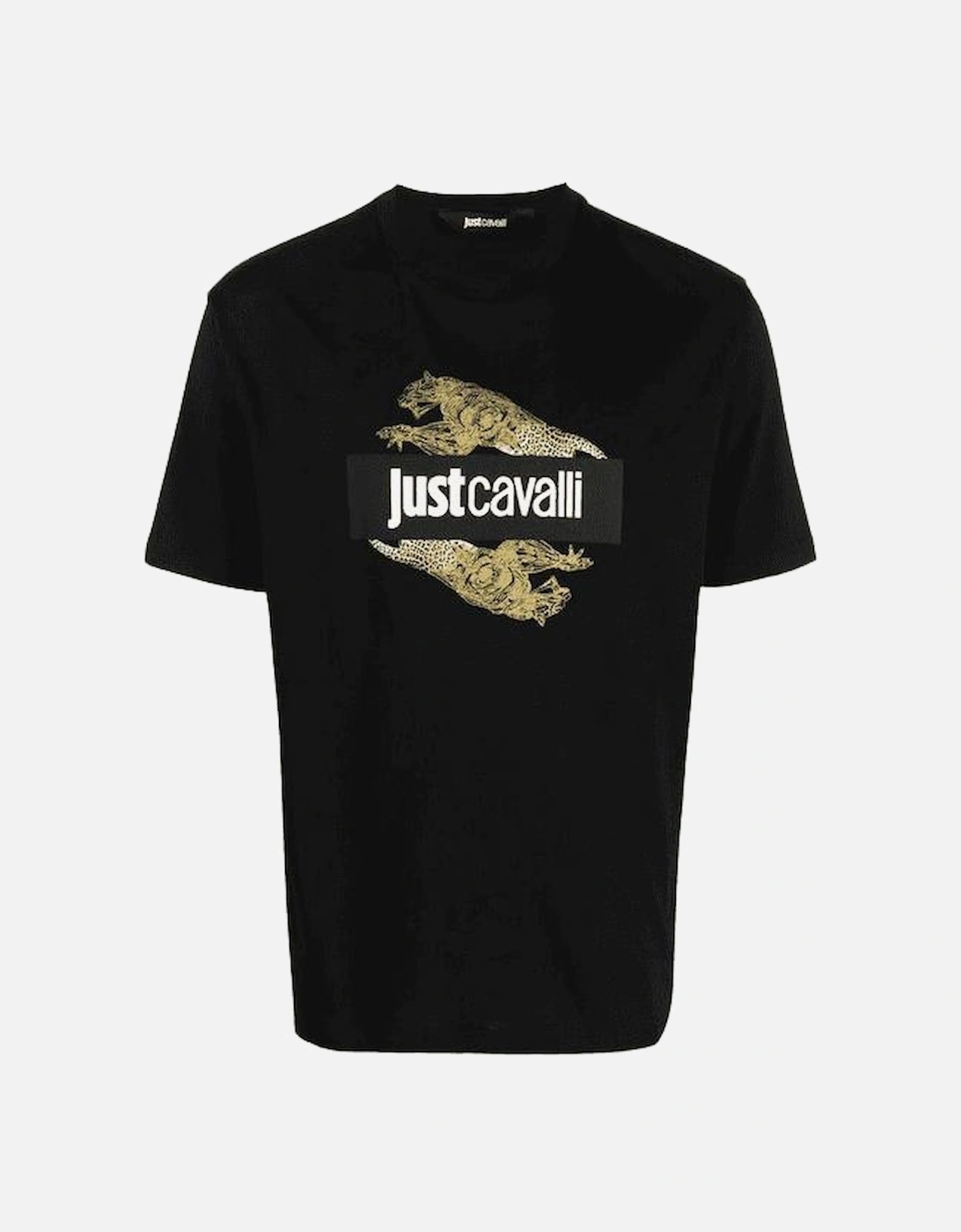 Cotton Leopard Logo Black T-Shirt, 5 of 4