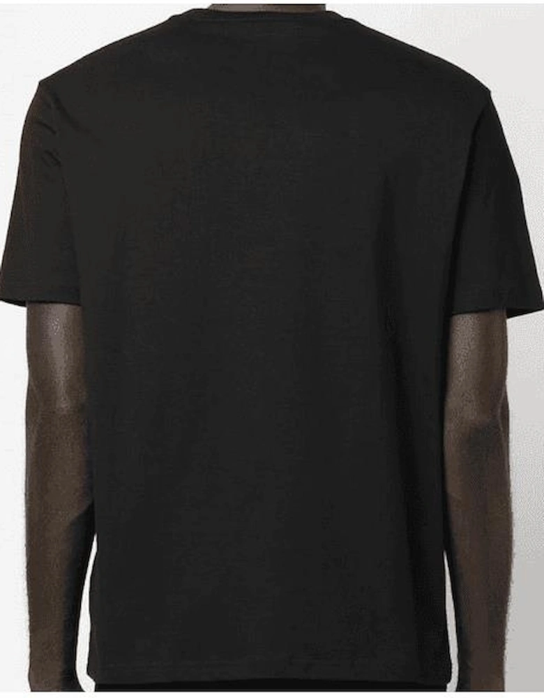 Cotton Leopard Logo Black T-Shirt