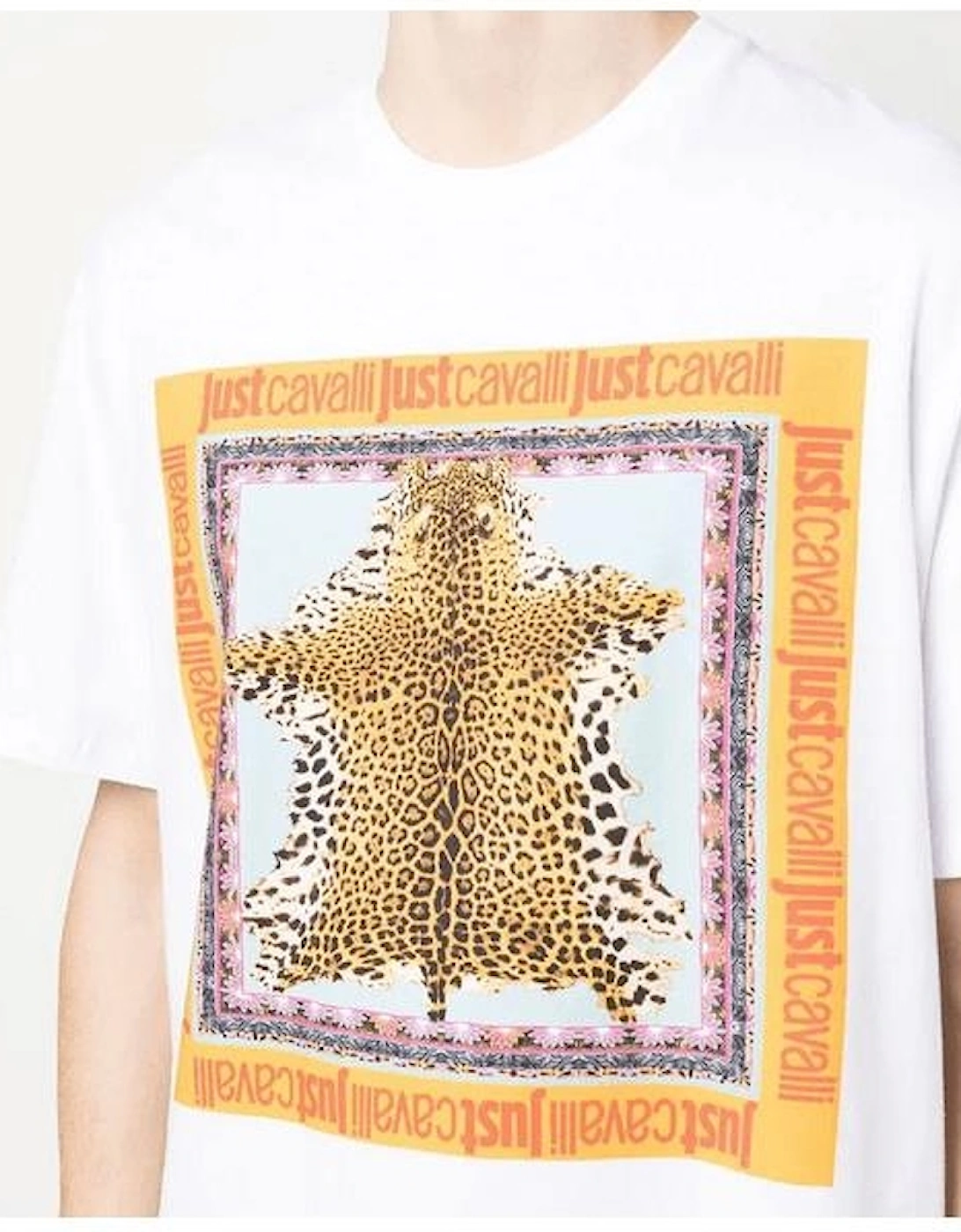 Foulard Cotton Leopard Graphic White T-Shirt