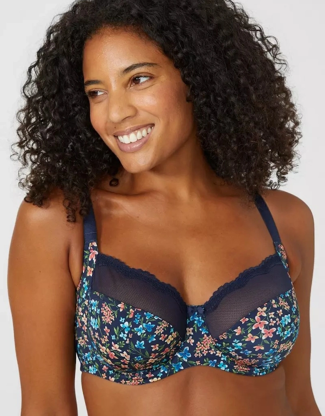 Womens/Ladies Harlan Floral Non-Padded Bra (Pack of 2)