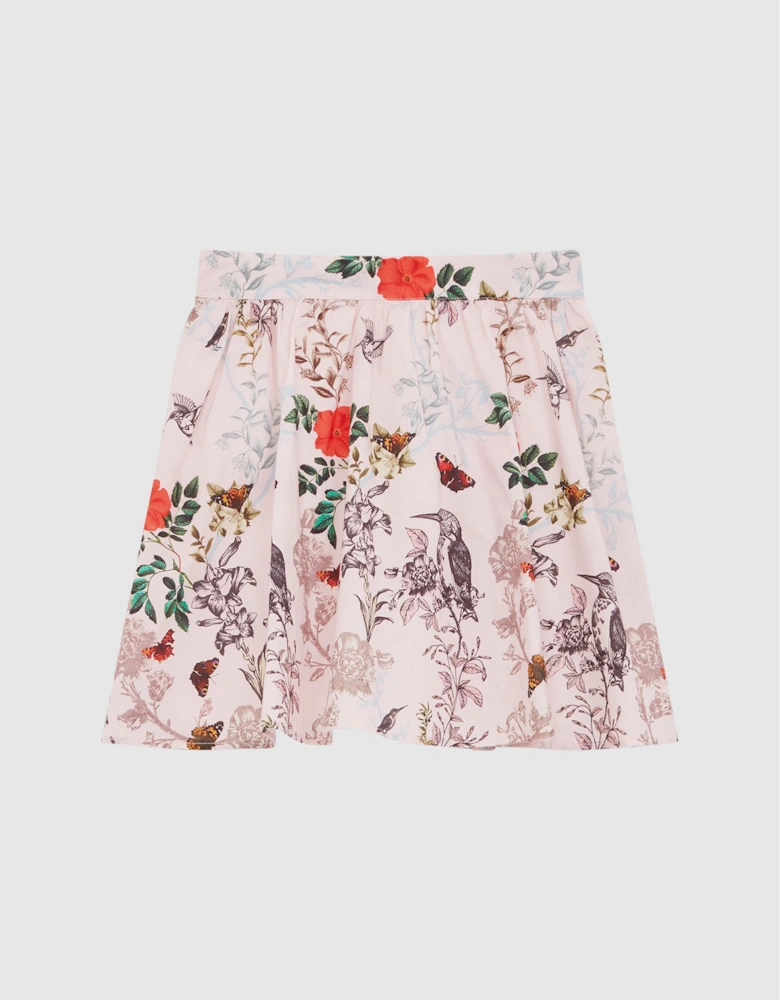 Floral Printed High Rise Skirt