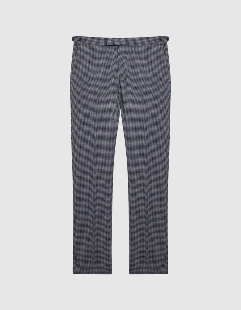 Slim Fit Dogtooth Trousers