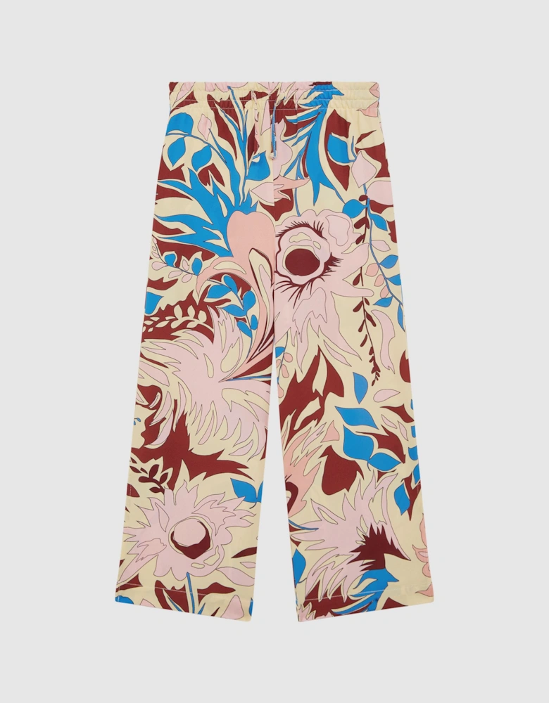 Floral Printed Straight Leg Trousers