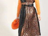 Leopard Print Maxi Gilet with Belt