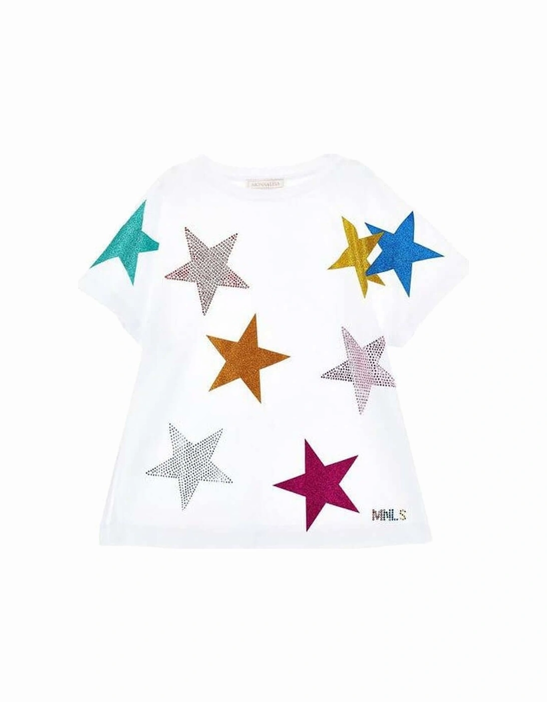 Girls White Star T-shirt, 4 of 3