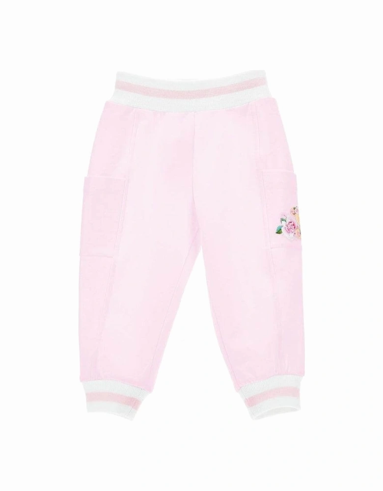 Baby Girls Pink Bear Joggers
