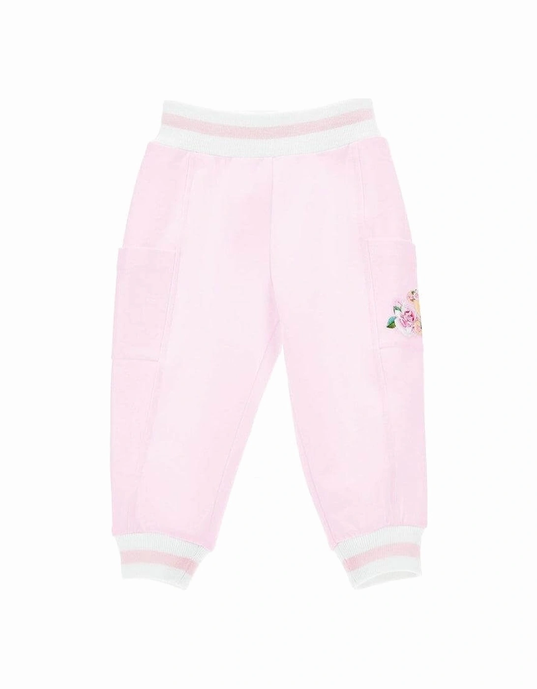 Baby Girls Pink Bear Joggers, 4 of 3