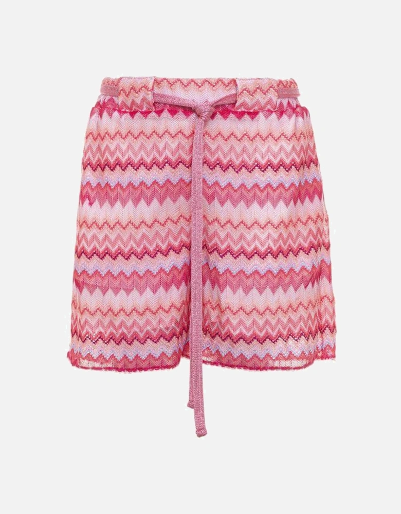 Girls Pink Knitted Shorts