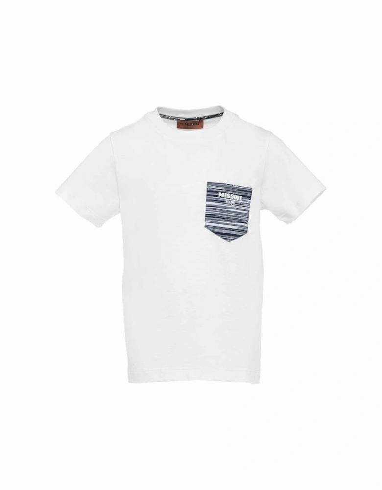 Boys Navy Logo Pocket T-Shirt