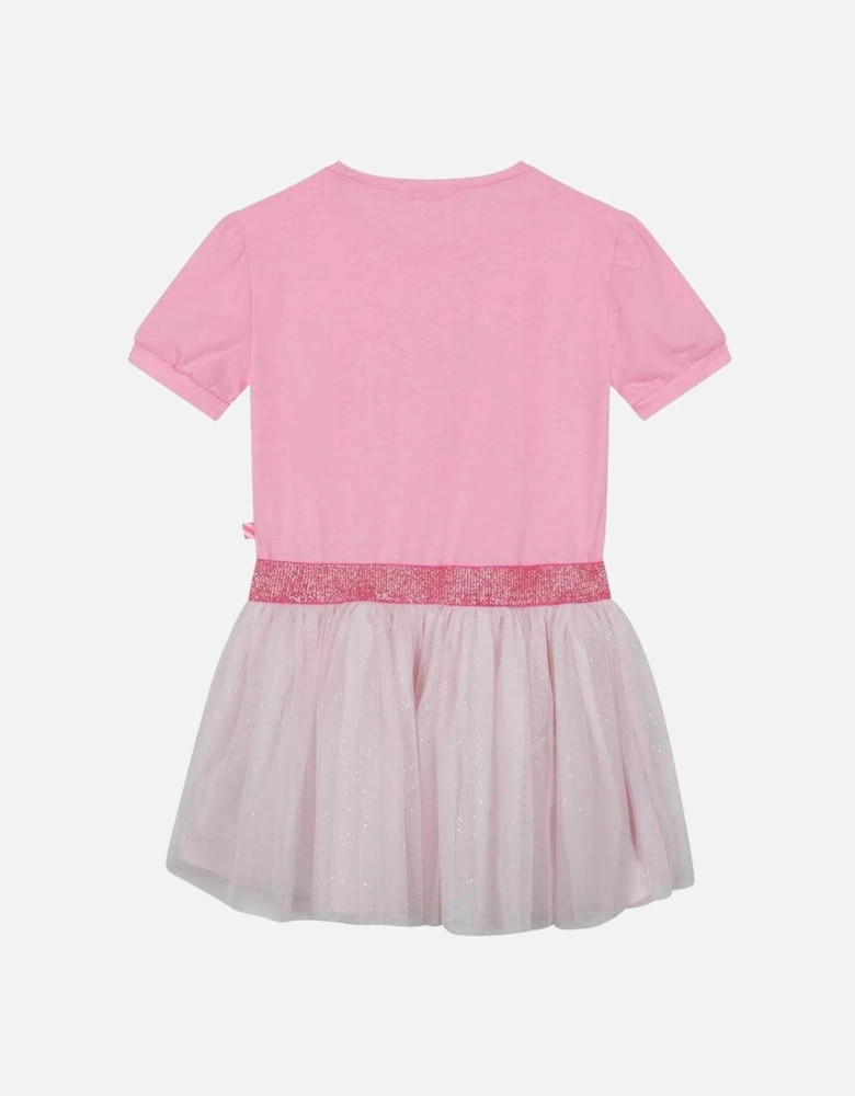 Girls Pink Heart Tulle Dress