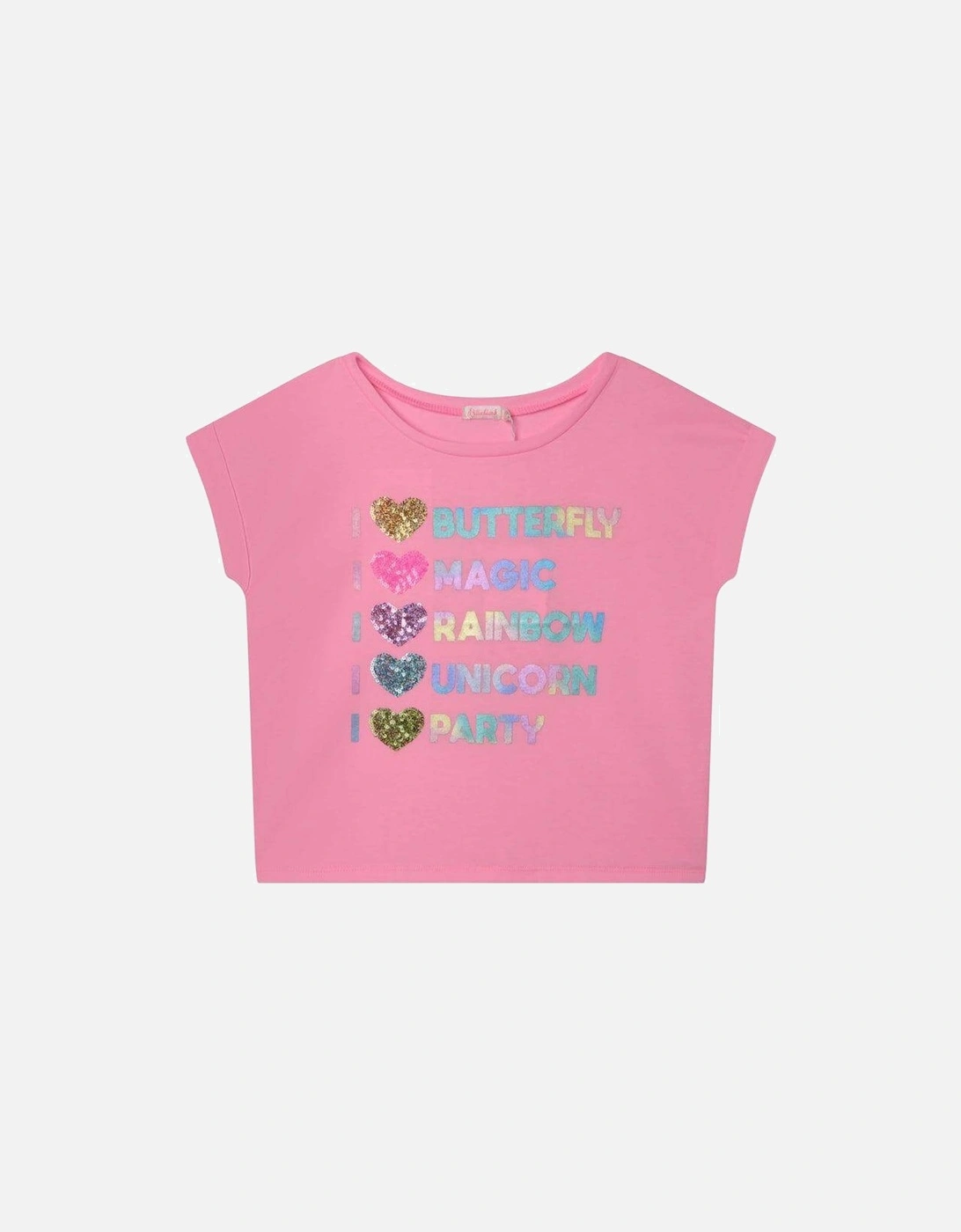 Girls Pink Rainbow T-shirt, 4 of 3