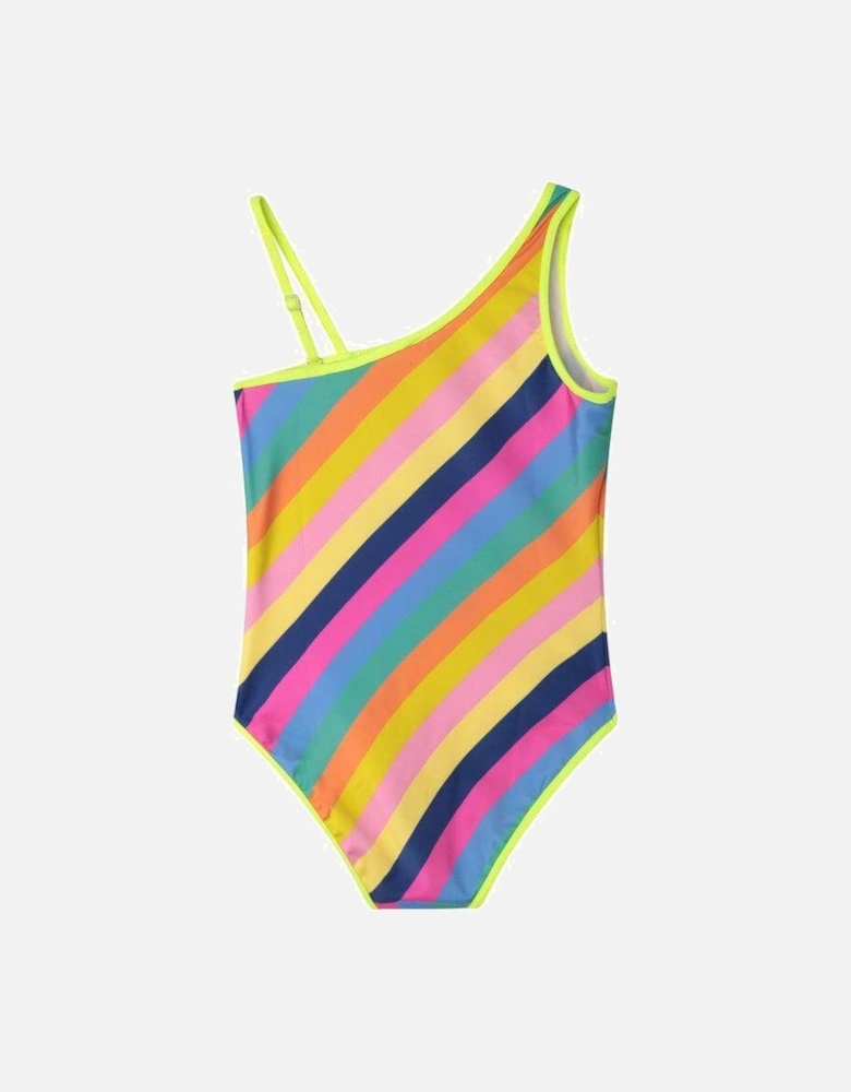 Girls Stripe Swimming Costume