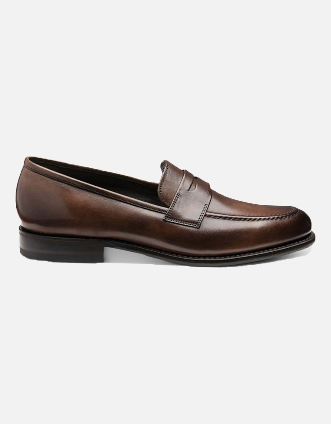 Wiggins Patina Painted Calf Leather Loafer Dark Brown, 4 of 3