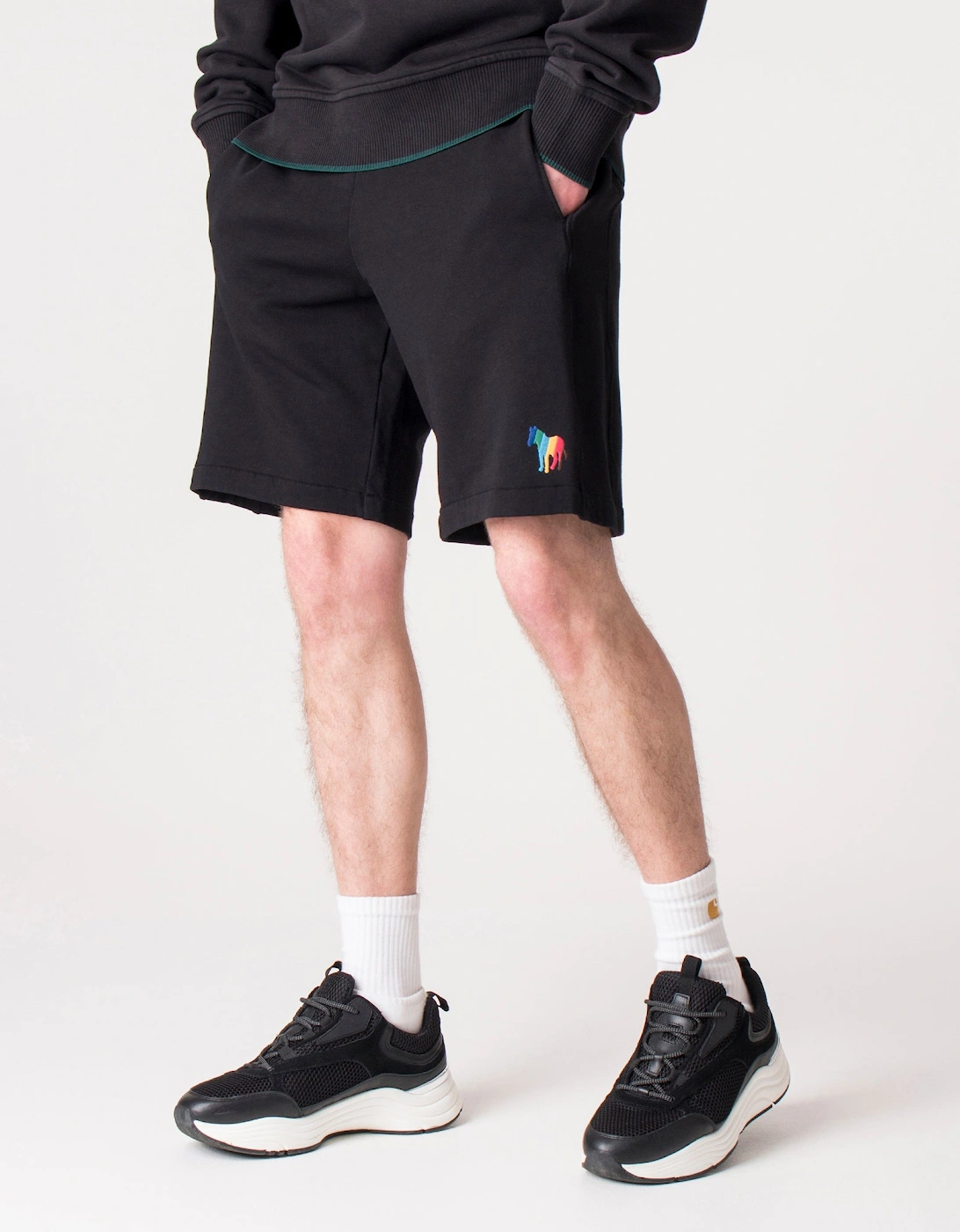 Regular Fit Broad Stripe Sweat Shorts, 6 of 5