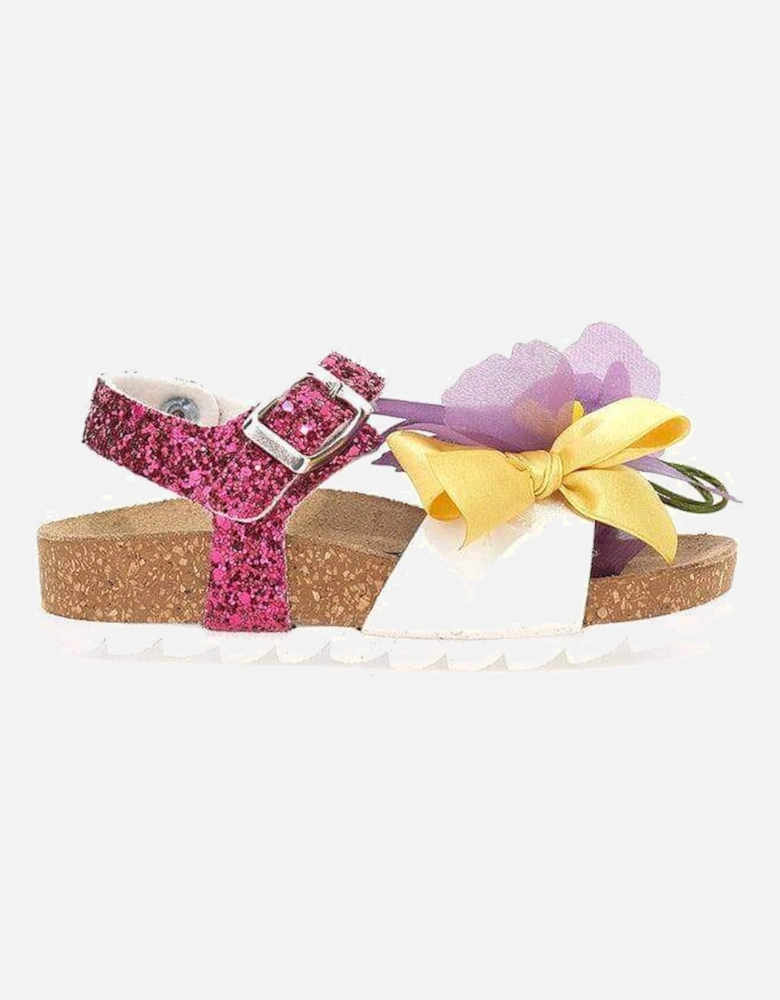 Girls Flower Glitter Sandal