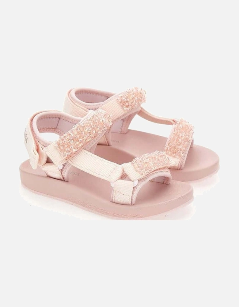 Girls Pink Jewel Sandal