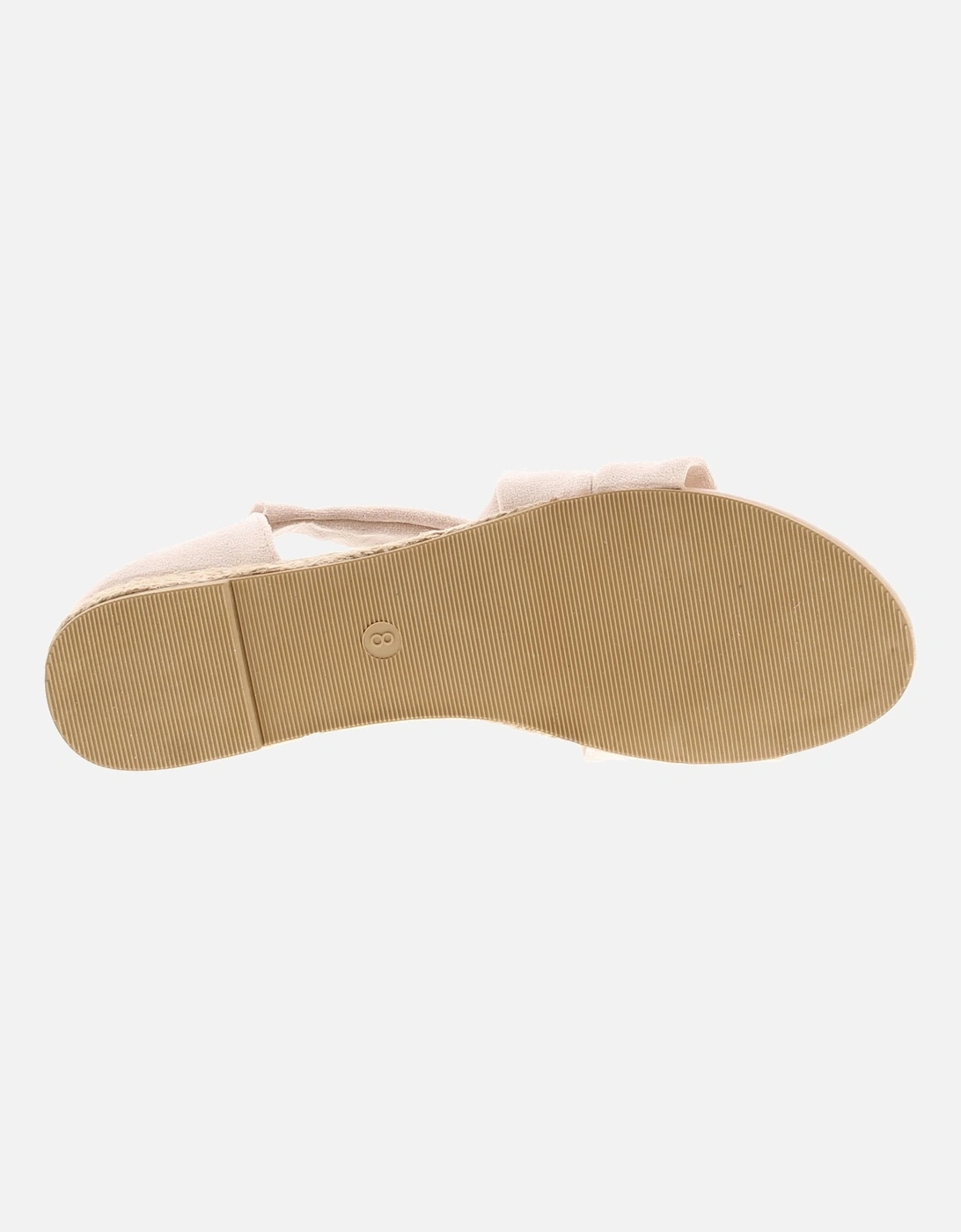 Womens Flat Sandals Bureau Slip On beige UK Size
