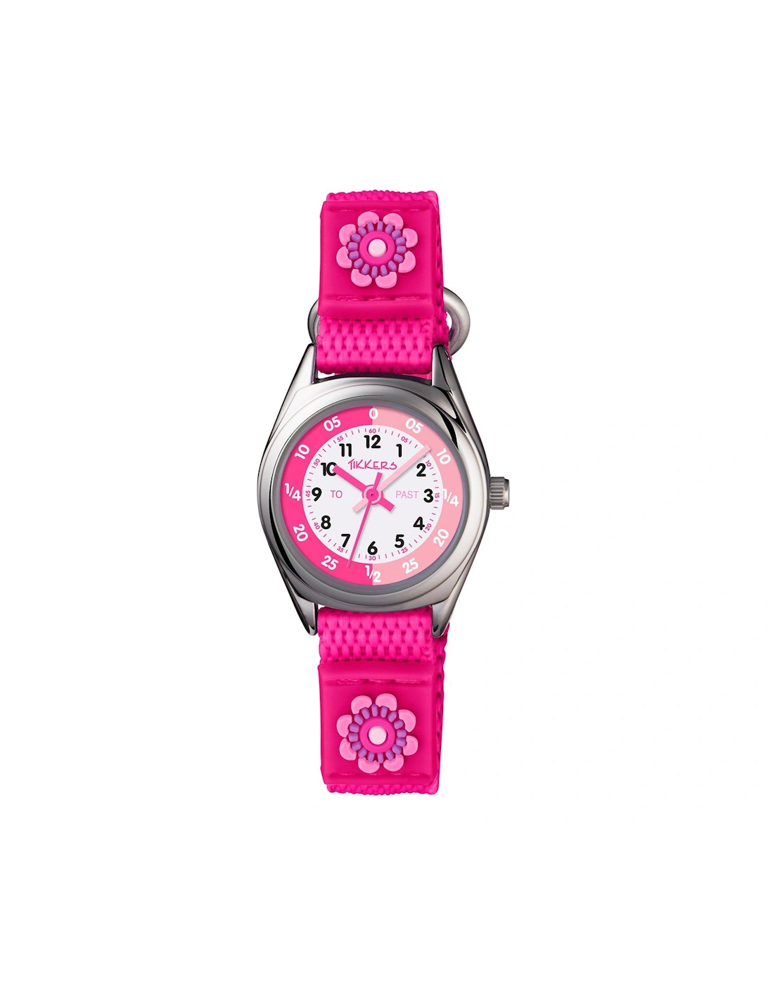 Pink Flower Kids Watch with Velcro Strap, 2 of 1